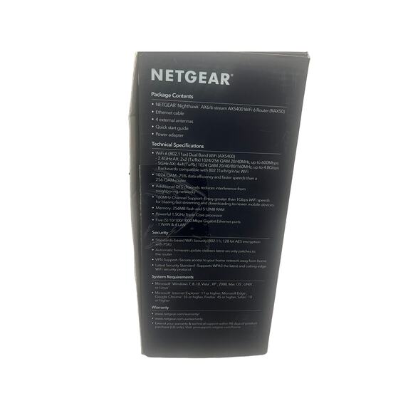 COPY - NETGEAR Nighthawk 6-Stream AX5400 Wifi 6 Router 2500 sq ft coverage - Picture 8 of 8